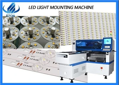 Máquina da montagem de Smd dos produtos da lente do motorista do poder da rua do painel do bulbo