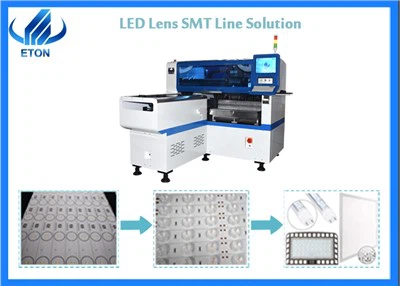Produção de lentes de LED para painel de luz